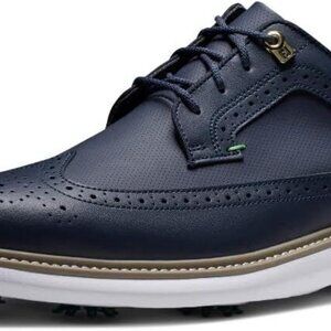 Men's Footjoy Traditions Shield Tip Golf Shoes - Navy - 57911 Size 11W